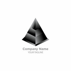 Fototapeta premium prism logo icon design,Triangle Pyramid Abstract Icon.