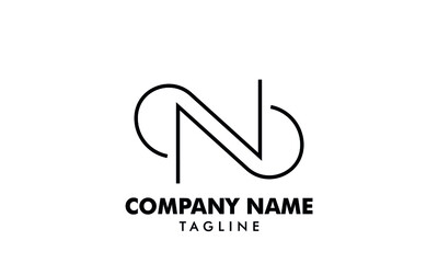 Initial letter NN lineat logo abstract monogram vector logo template