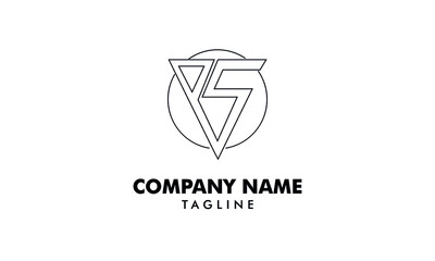 Initial letter PS or SP logo abstract monogram vector logo template