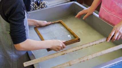 越前和紙の紙漉き体験