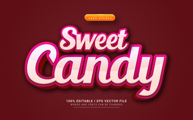 sweet candy 3d text style effect