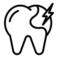 Denture implant icon outline vector. Dental tooth. Crown care