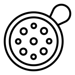 Top view colander icon outline vector. Cooking sieve. Dran crab