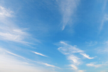 Summer sky with wispy clouds