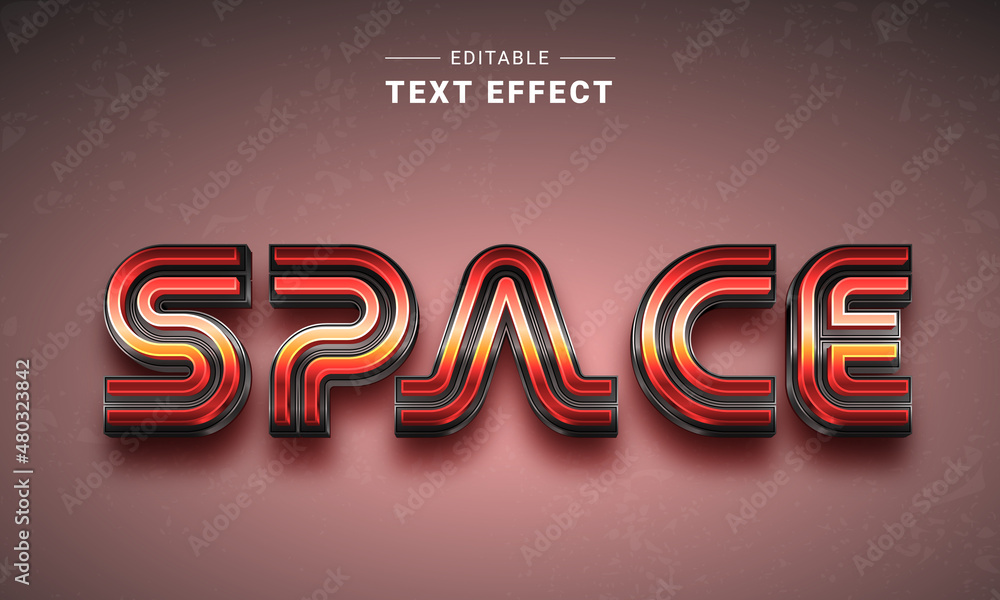 Poster editable text style effect - cinematic text style theme. text effect. graphic styles. metallic text 