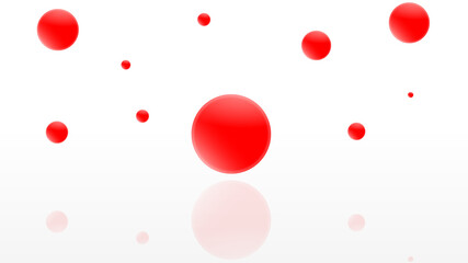 浮かぶ球体　背景イラスト