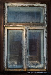 Old wooden window.