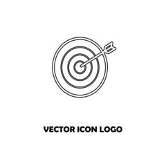 Target vector icon logo illustration