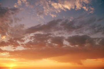 sunset in the clouds