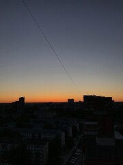 sunset over the city