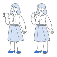ベーシックな女性　立ち絵