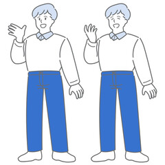 ベーシックな男性　立ち絵