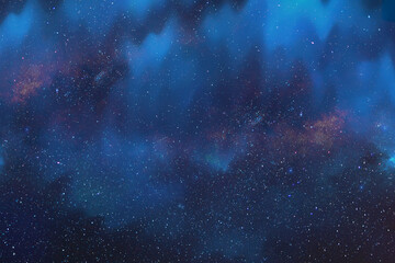 Naklejka premium Blue night sky with stars. Night Sky Wallpapers.