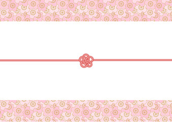 ピンクの桜の熨斗紙