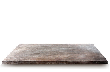 wooden table. Use as a montage for displaying items.Concept in a vintage style, Clipping path