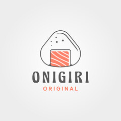 onigiri japanese traditional food logo vector illustration design