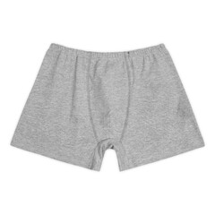 Gray men's underpants  isolated on white background