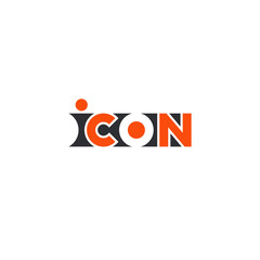 Icon typography logo design.