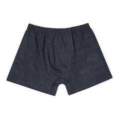Dark gray men's underpants  isolated on white background