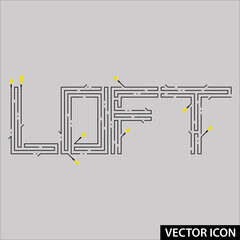 concept vector text free life in loft style - 480330029