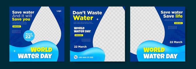 Fototapeta world water day banner template obraz