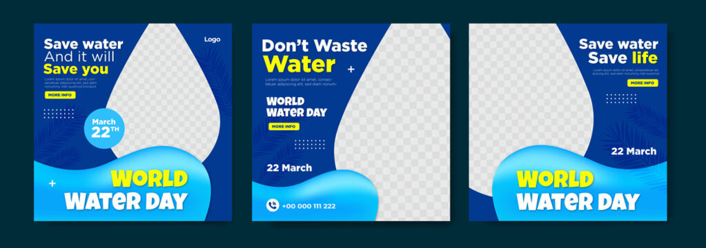 world water day banner template