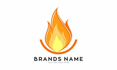 Fire simple modern vector logo