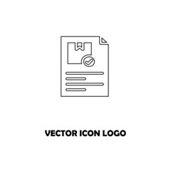 Document vector icon logo illustration