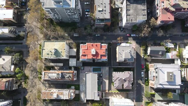 Beautiful view from the heights of Providencia, a neighborhood in Santiago de Chile.