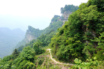 Fototapeta na wymiar Scenery of Wudang Mountain in Shiyan City, Hubei Province, China