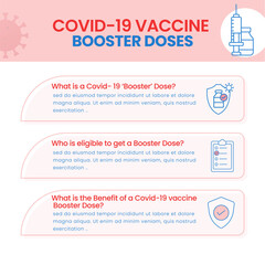 Covid-19 Variant Booster Doses Related Question And Answer On Pink And White Background For Awareness.