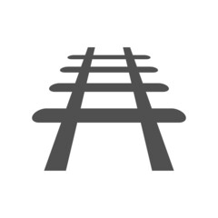 Railroad rail icons. Editable vector.