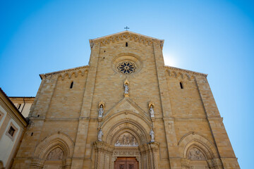 Fototapeta na wymiar Arezzo cathedral facade, Italy