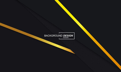 Abstract background black and yellow color modern design