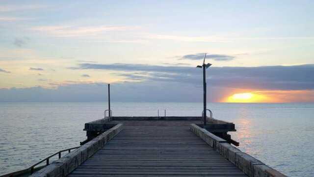 pier at sunset
