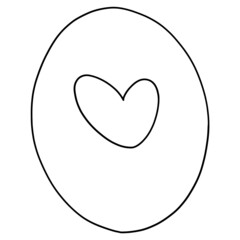 O-letter-heart outline design-SVG illustration for web, wedsite, application, presentation, Graphics design, branding, etc.