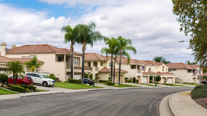 Fototapeta na wymiar Single family houses, Corte Morelia, Temecula city, California