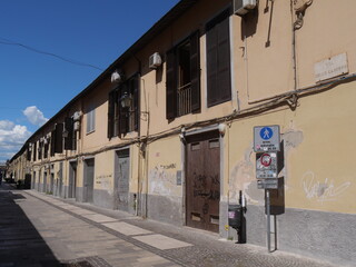 Caserme street in Pescara with the building of the old Bourbon prison