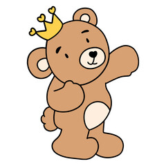 valentine-teddy-bear bear flat color design - SVG illustration for web, wedsite, application, presentation, Graphics design, branding, etc.