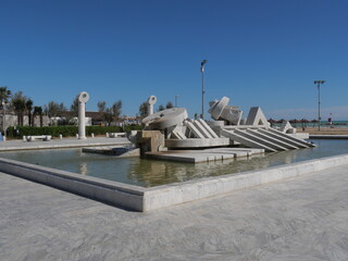 The Ship fountain  in Pescara is located on the seafront and represents an ancient rowing boat