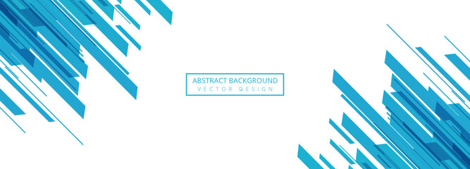 Modern blue lines banner template background