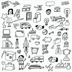 Obraz premium Beautiful hand draw doodle sketch icon set design