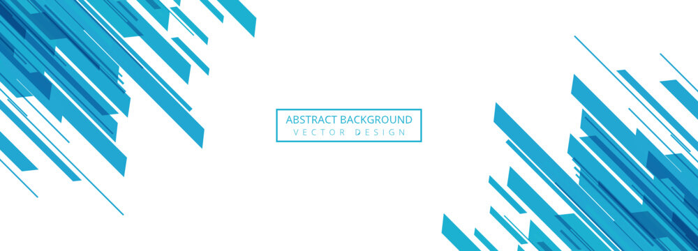 Modern blue lines banner template background