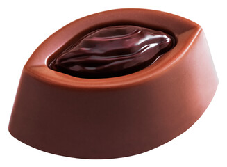 chocolate candy isolated on white background. Clipping path