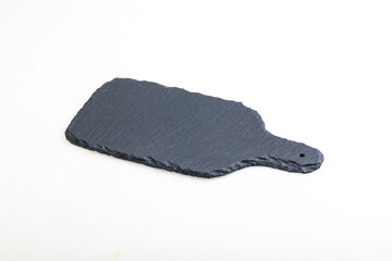 Black stone board isolated on white