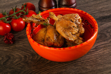 Rabbit stew in spicy sauce