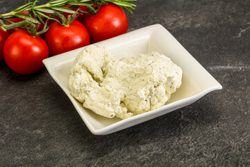 Soft cream cheese with herbs
