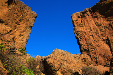 Rock formation, Gran Canaria, Canary Islands, Spain.
