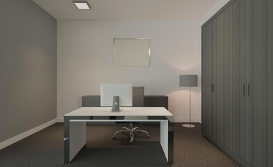 Modern meeting room. 3D rendering.