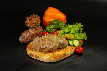 Homemade roasted cutlet minced meat